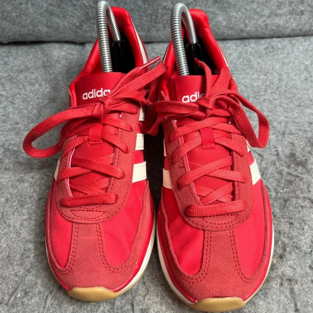Adidas Cloudfoam Comfort Red Sneakers Low Top Retro Athletic Shoes Womens 7
